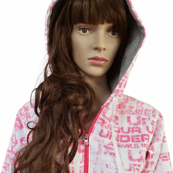 Under Armour Tops - Under Armour Neon Pink Graphics Hoodie